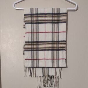 Cashmink Soft Plaid‎ Scarf with Fringe